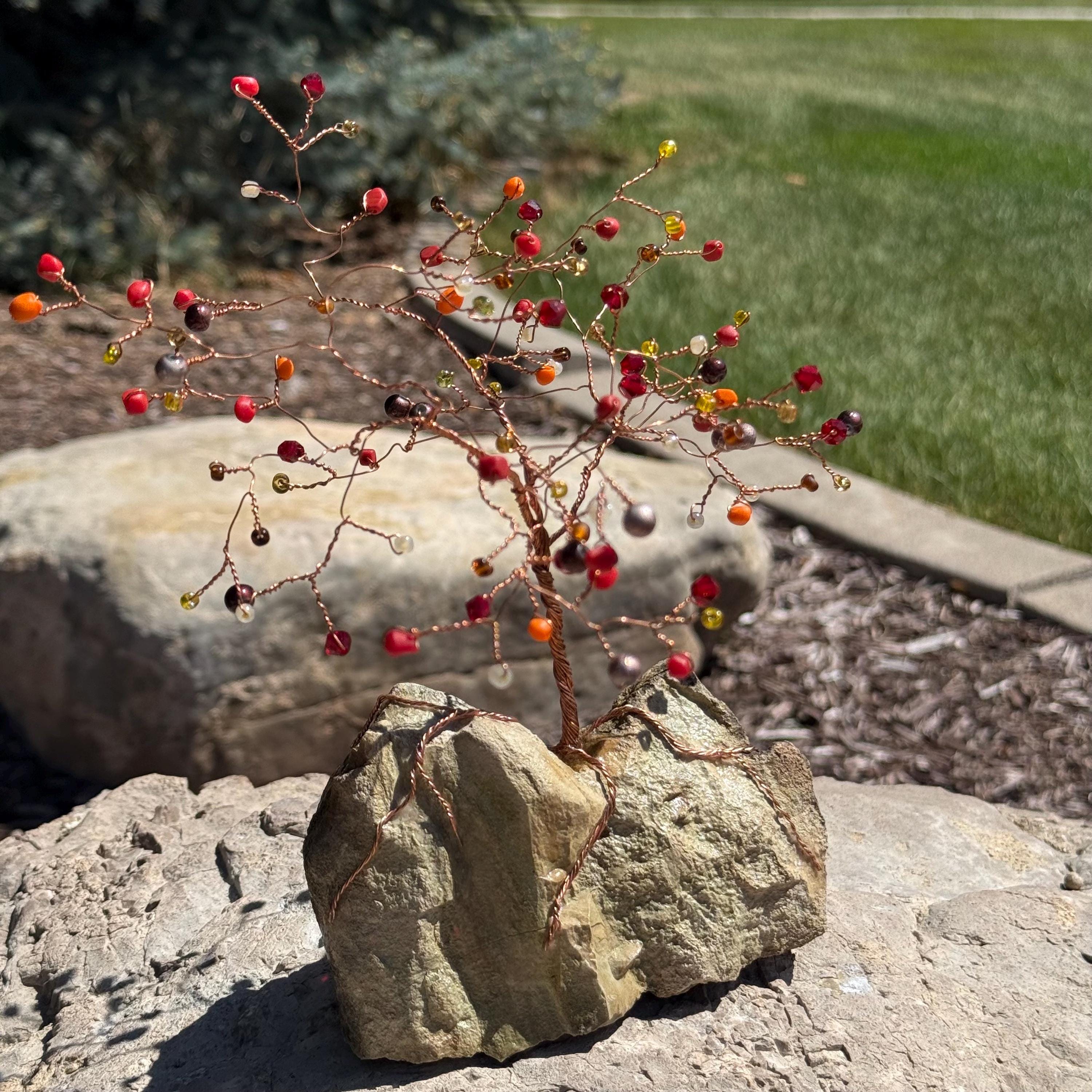 Small Copper Shield Tree Copper Wire Tree, Tree of Life, Fall, Table Decoration, Handmade - Etsy