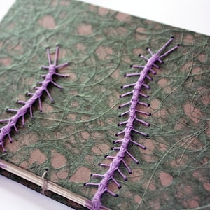 4x6 inch Caterpillar Stitch Blank Notebook/Journal/Sketchbook, Handbound Coptic Bound Journal