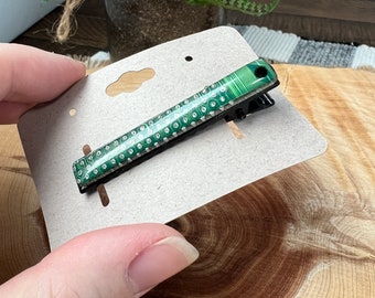 Circuit Board Hair Clip, Women's Jewelry, Up-cycled Computer Jewelry, Nerdy Gift for engineer/IT, Gift for her