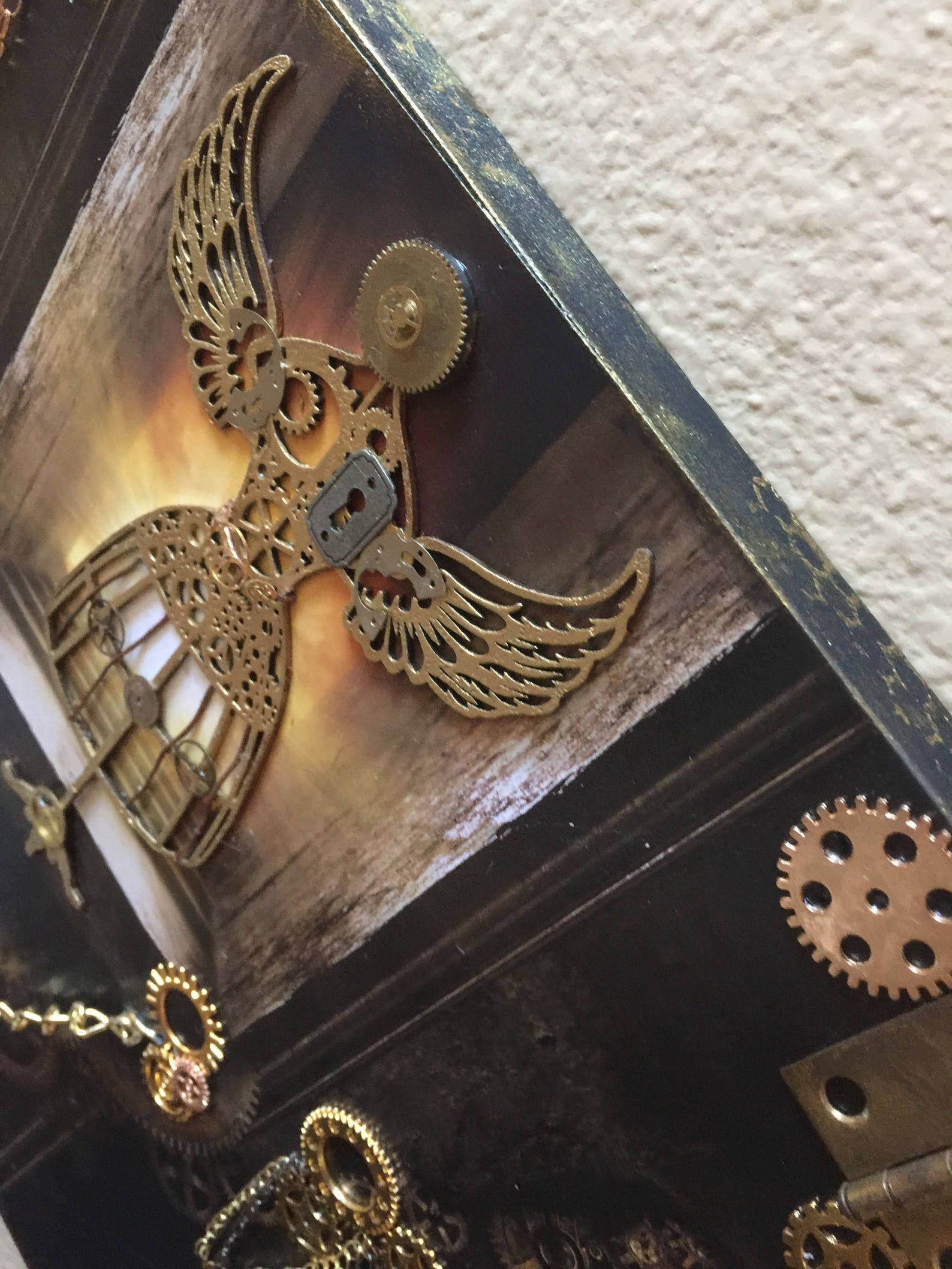 Steampunk Heaven Gears Mechanical Steam Punk Love Doorway Etsy