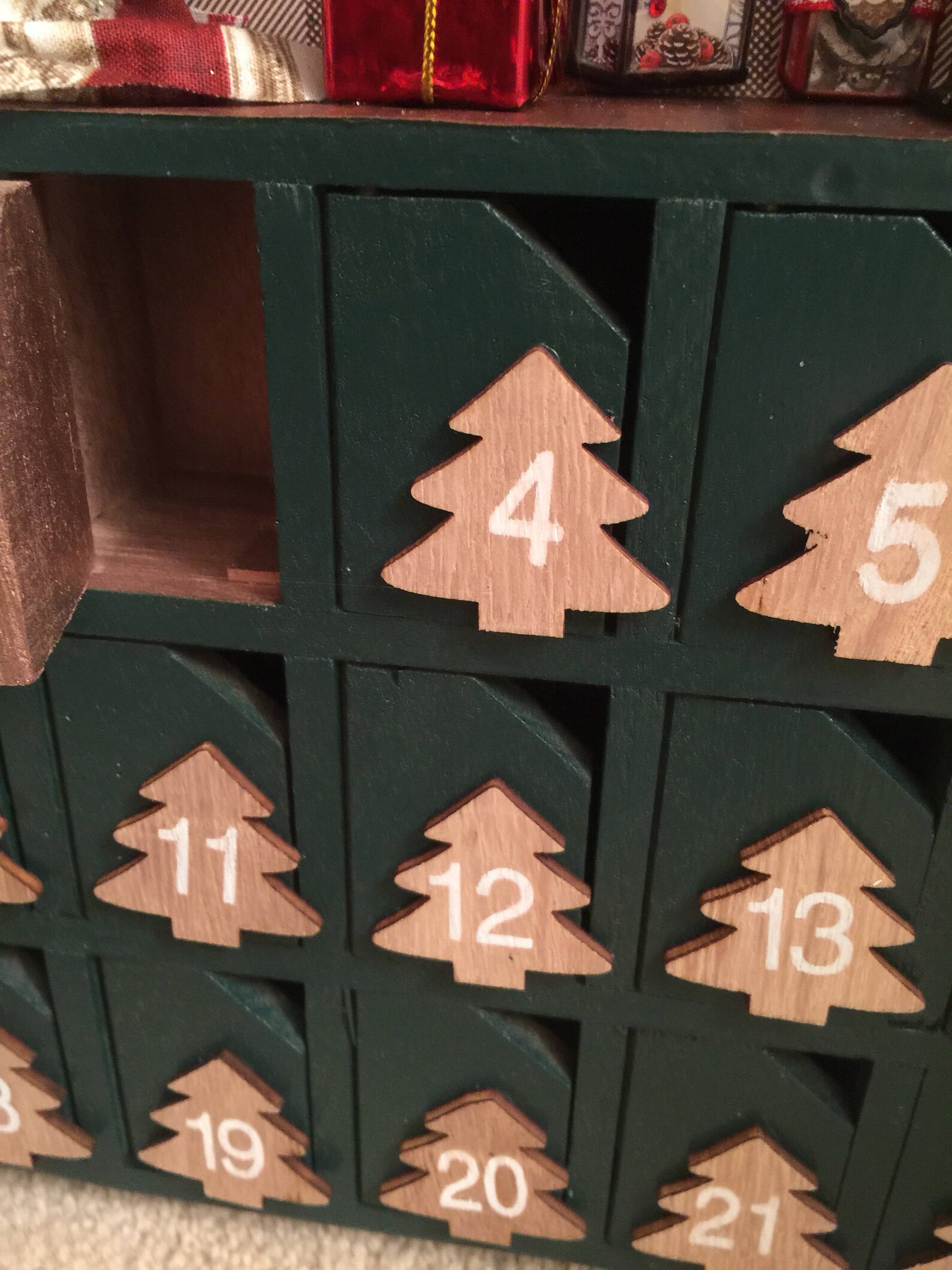 Cabin Advent Calendar Christmas Countdown Log Cabin Holiday Etsy