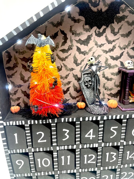 Nightmare Before Christmas Style House Advent Calendar Light - Etsy