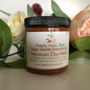 Super Gentle Detoxifying Oatmeal Moroccan Clay Mask 8 oz with Applicator
