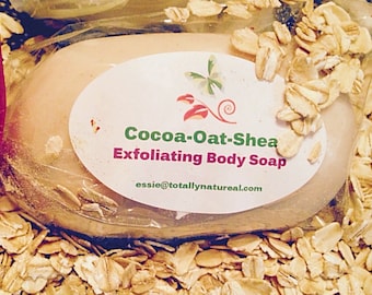 All Natural Cocoa-Oat-Shea Exfoliating Body Bar