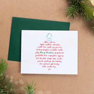 Carte d’ornement joyeux Noël vierge à l’intérieur personnaliser artistique holly main conçu
