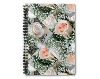 Blush Rose Bouquet, Spiral Notebook - Ruled Line