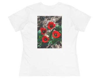 Red Tulip Photo Tee | Floral Photography T-Shirt