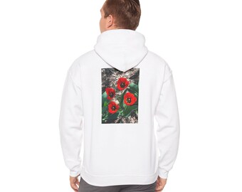 Red Tulips, Unisex Heavy Blend™ Hooded Sweatshirt