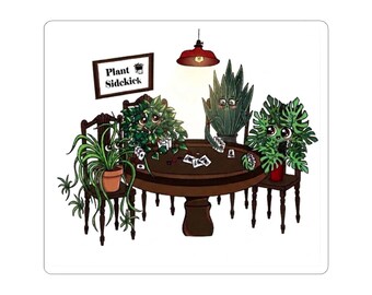 Plants Poker Night, Kiss-Cut Stickers