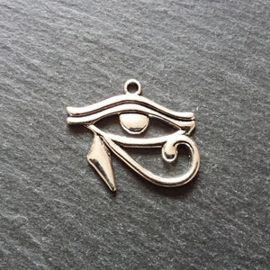 4 or 20 Eye of Horus Charms Egyptian Antique Silver Tone 33x26mm