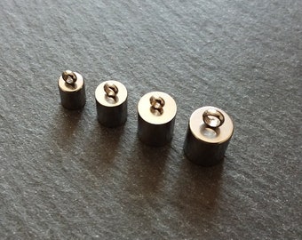 Stainless Steel End Caps 3mm 4mm 5mm 6mm 7mm 8mm 9mm or 10mm Cord Ends. Various Sizes for Bracelets & Necklaces