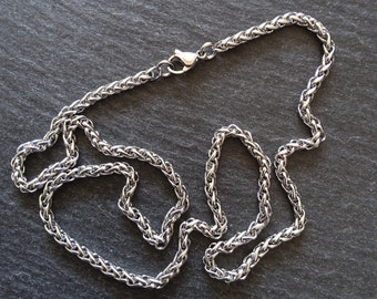 Stainless Steel Wheat Chain Necklace or Bracelet 4mm Wide