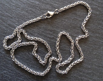 Stainless Steel Wheat Chain Necklace or Bracelet 3mm Wide