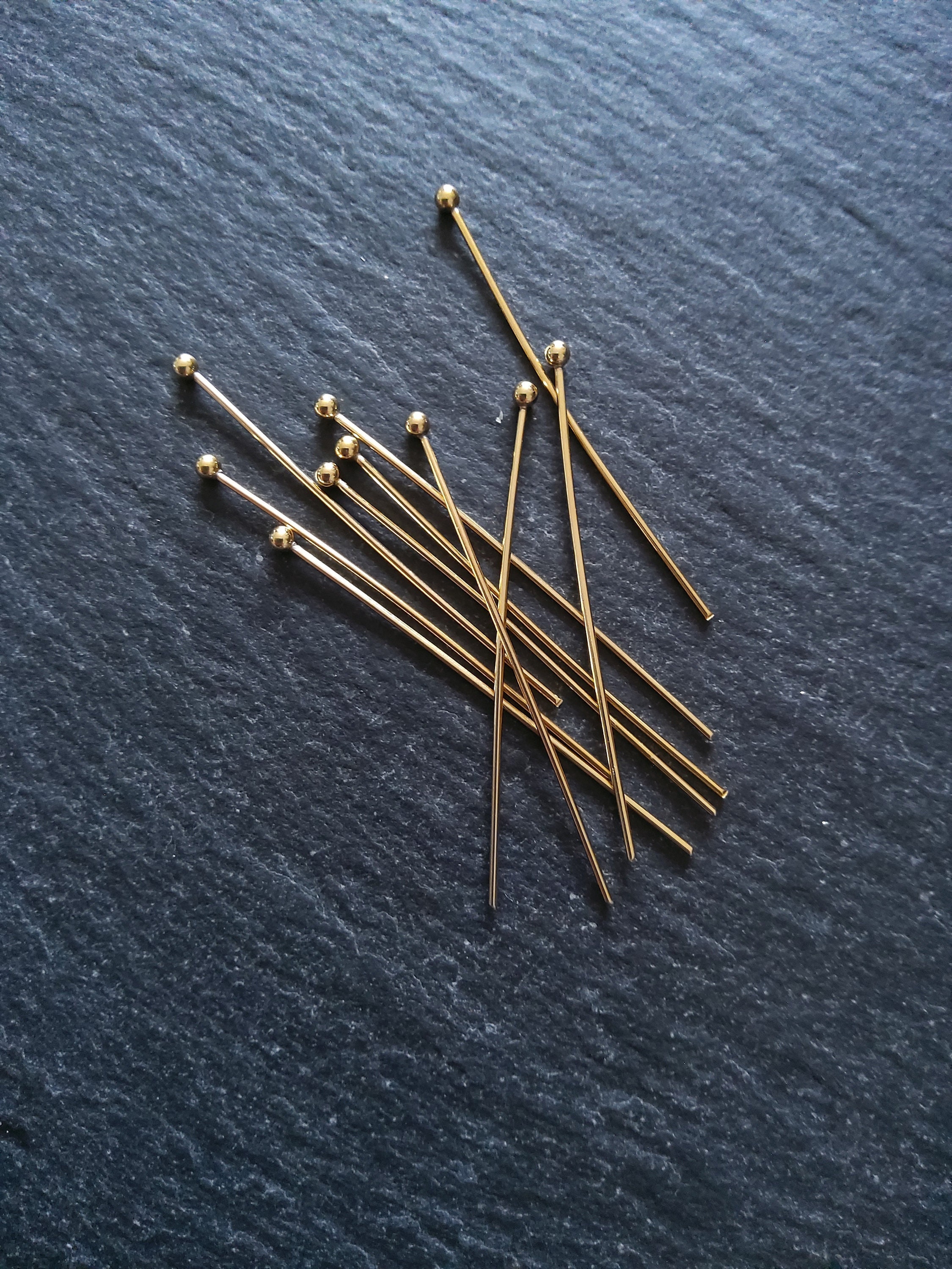 50 Half Hard Stainless Steel Flat Head Pins 21 Gauge or 24 Gauge Straight  and Consistent 100% Guarantee 