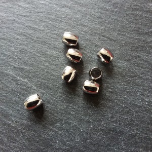 10 ou 50 perles cylindriques de 6 mm en acier inoxydable, entretoise solide lisse 6 x 6 mm avec trou de 4 mm image 8