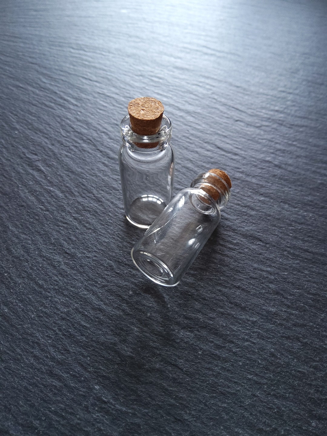 10 Little Glass Bottles 6ml With Cork Stoppers 35x16mm Etsy
