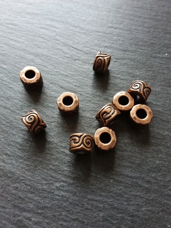 Vintage Red Copper Lantern Spacer 3.5mm Beads Supplies Jewelry Making