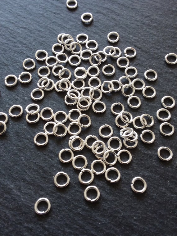 200 or 1000 Silver Plated 5mm Diameter 0.8mm Strong Jump Rings 20