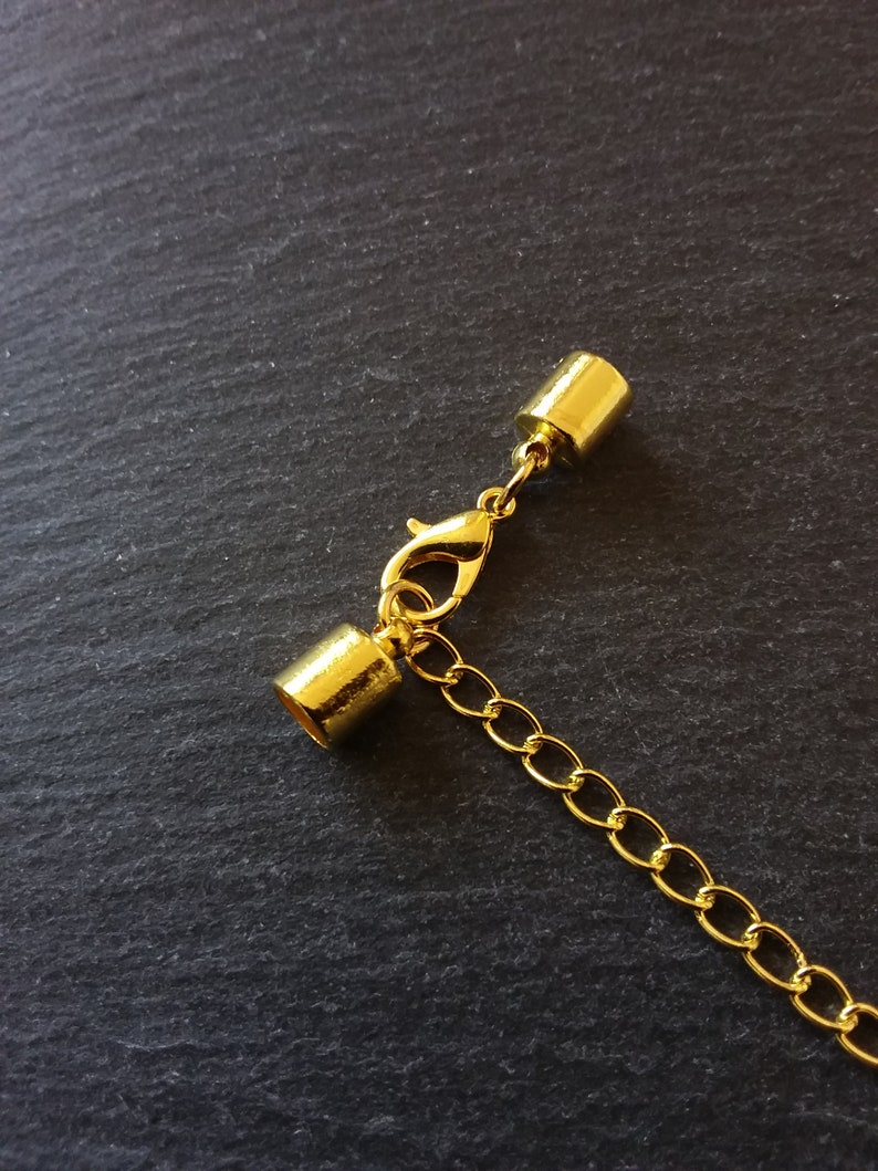 5 or BULK 25 Gold Plated End Cap Sets for 5mm Cord Necklaces Etsy