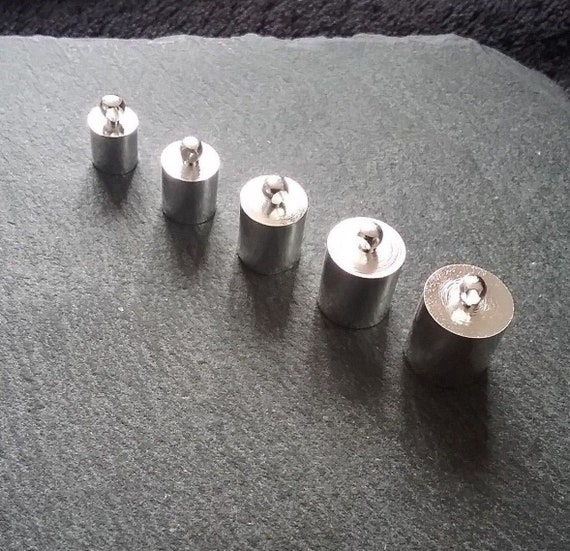 2 Sets Stainless Steel End Caps or Tips for 8mm Cord /& 15mm Lobster Clasp UK