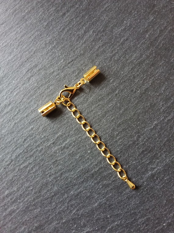 BULK 30 Sets Silver Plated Crimp Ends for 2mm 2.5mm Cord /& 12mm Lobster Clasps