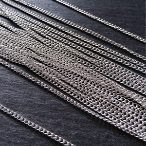 10m Silver Plated Curb Chain 2.8x2.2mm