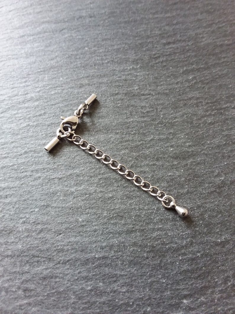 6 Sets Silver Plated Crimp Ends for 10mm Ribbon 12mm Clasps /& Silver Glass Drop