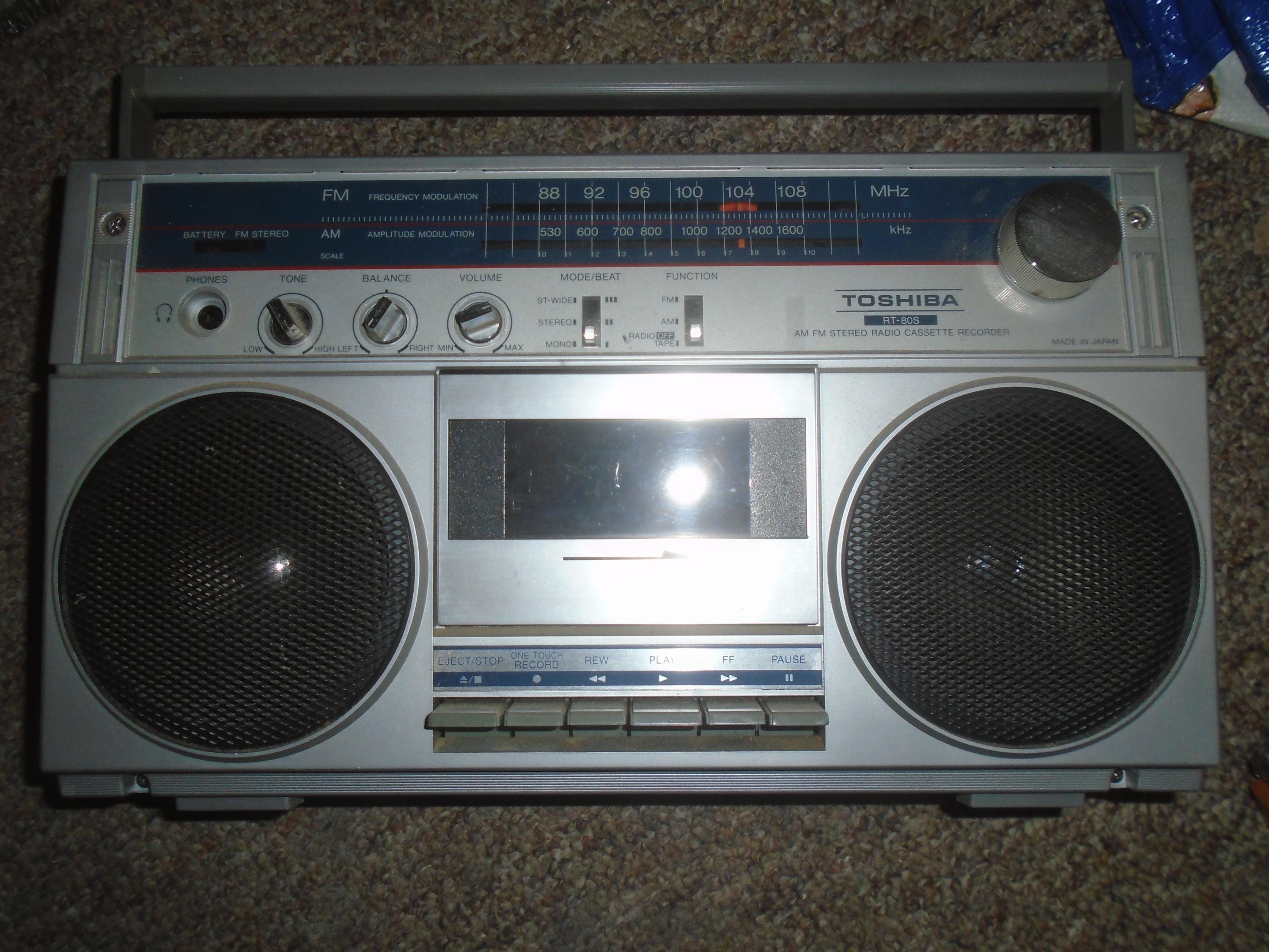 Vintage Toshiba RT 80S am/fm Kassettenrecorder