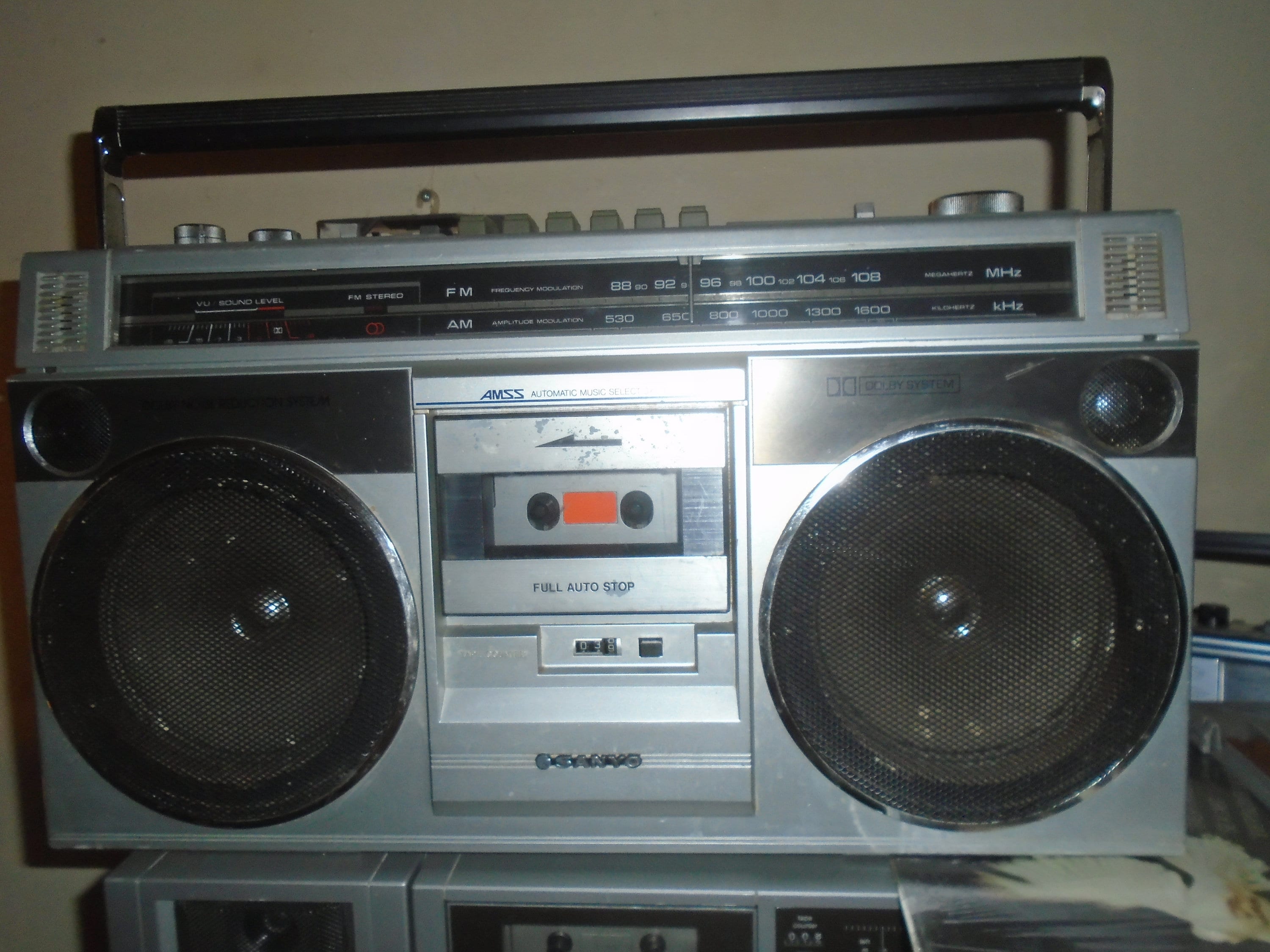 Vintage Sanyo M9860 Am/fm Cassette Recorder Boombox Fully Working