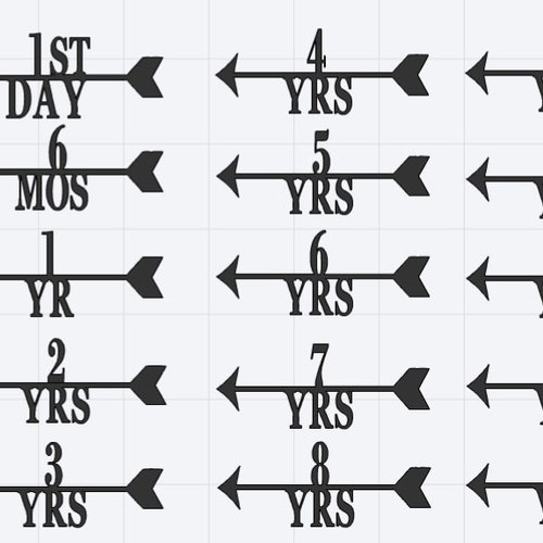 Height Marker for Growth Chart Ruler Vinyl Decal Arrow With Etsy