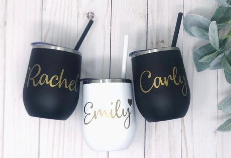 Wine Tumbler Custom Wine cup Personalized Wine Tumbler Bachelorette Party Favors Personalized Wine Glass Wine Tumbler with Lid image 6