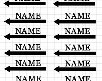 Height Marker for Growth Chart Ruler - Vinyl Decal Arrow with Years