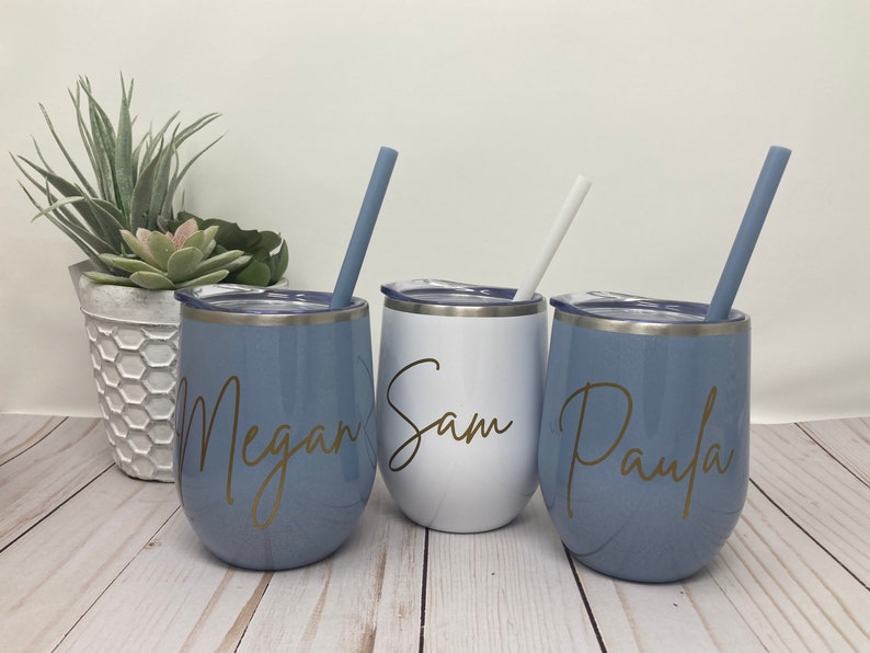 Wine Tumbler Custom Wine cup Personalized Wine Tumbler Bachelorette Party Favors Personalized Wine Glass Wine Tumbler with Lid image 4