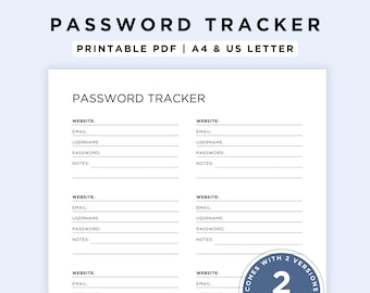 Password Tracker Notebooks Log Login Organizer Password - Etsy Australia
