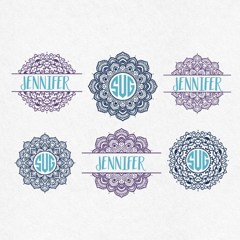 Download Mandala Svg Circle Monogram Frame Cutting File Svg Dxf Png ...