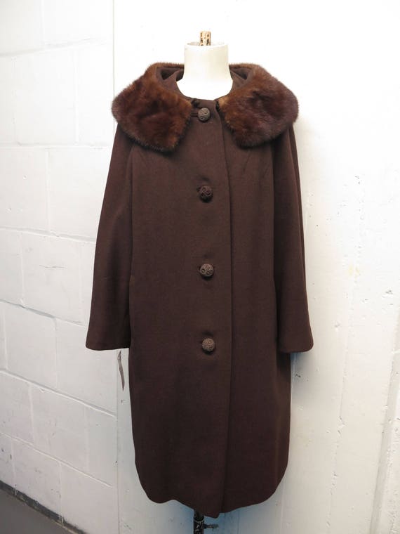 Vintage Freedlanders 1950's Rich chocolate brown … - image 1