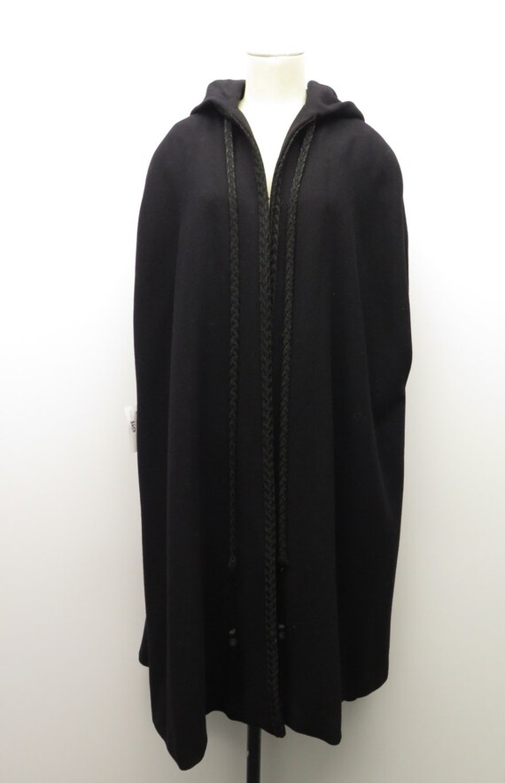Vintage Pauline Trigere A Trigere Coat black Hoode