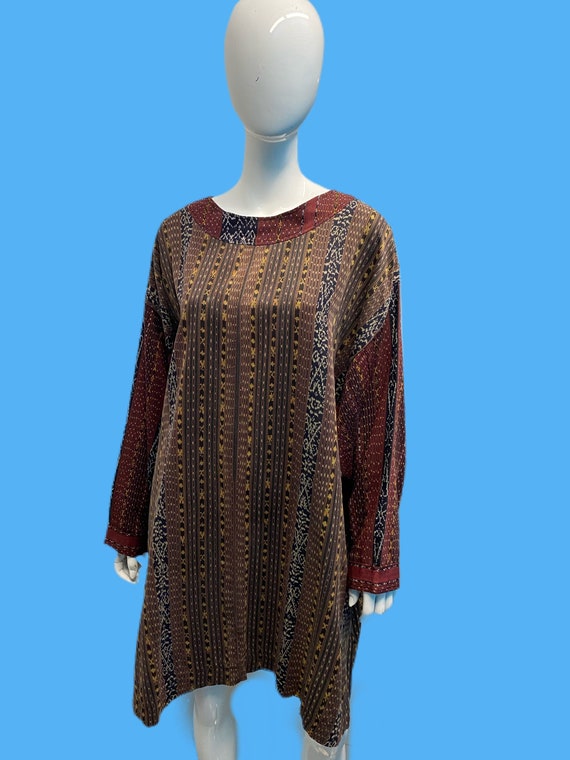1960’s Laise Adzer Ikat Tunic Dress OS