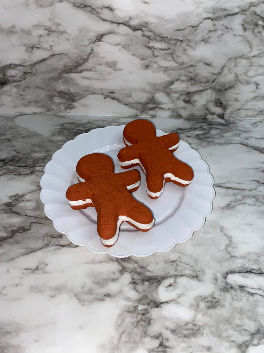 Gingerbread Man Ice Cream Sandwich 2 PC Tier Tray Display Photo Prop