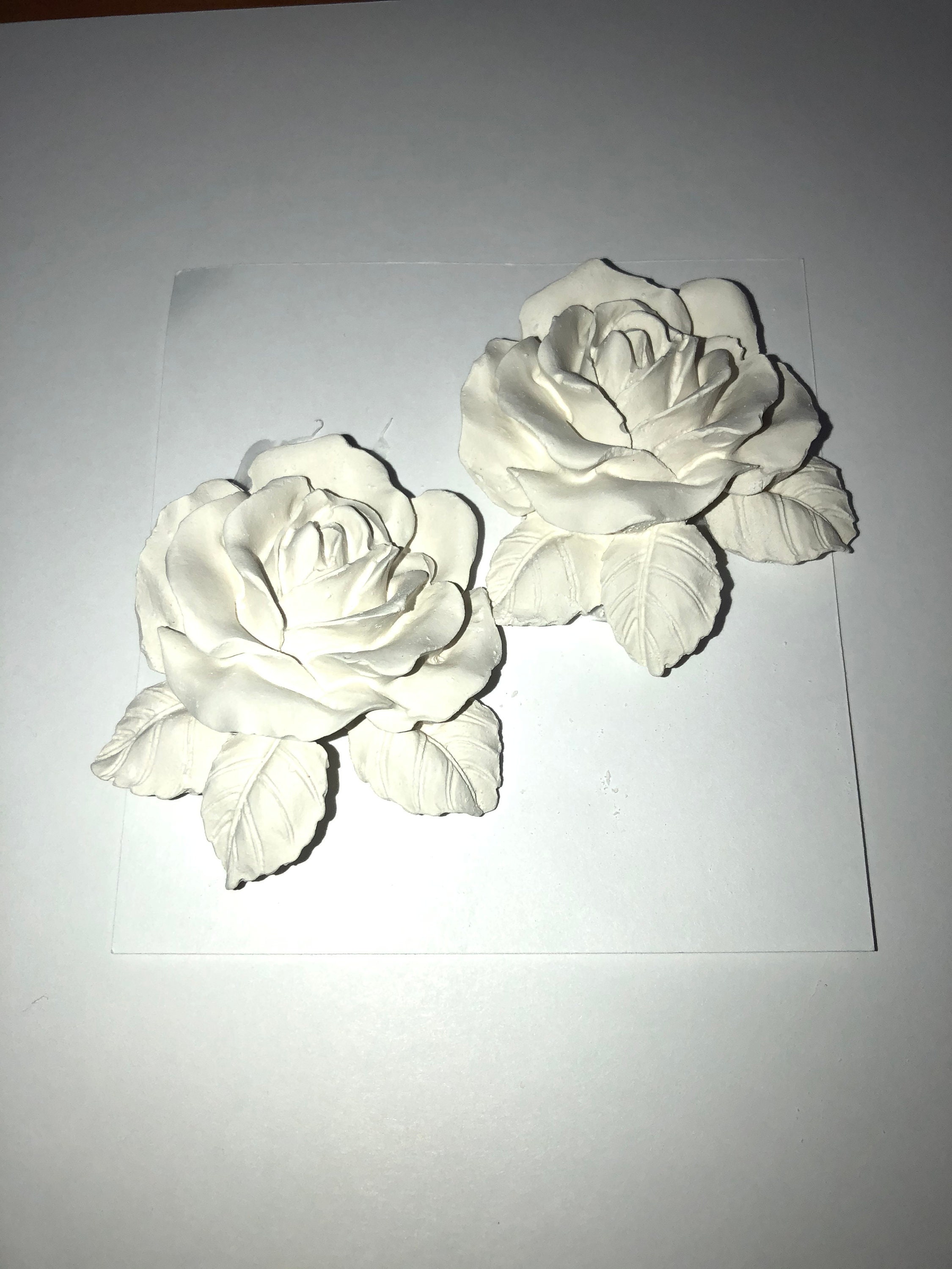 Flower tiles plaster of Paris painting project! Set of 6. Check it out!