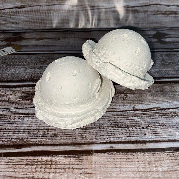 Scoop of Ice Cream  2 pieces Ready to Paint Plaster Craft  Fake Food Detailed Photo Prop P0424