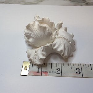 Ready to Paint Plaster Craft Chalkware    1  pieces Thick Flower IRIS Floral Theme P0266