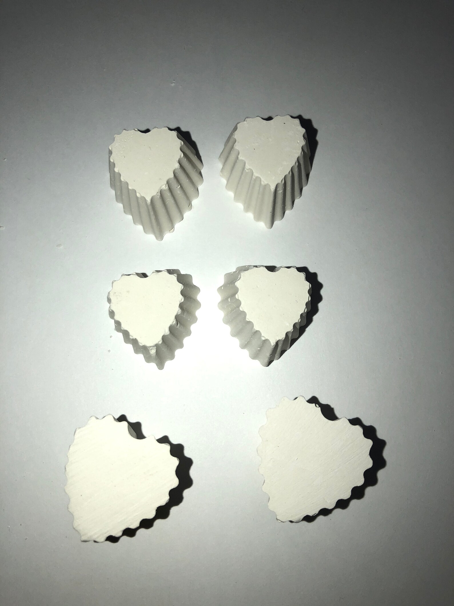 Ready to Paint Plaster Craft 6 pieces Valentine's Day Etsy