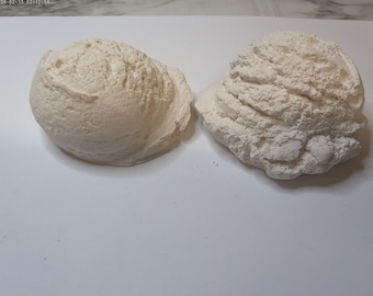 Plaster of Paris Ice Cream Scoops Fake Food Ready to Paint DIY Craft 2pc