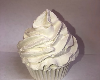 Full Size Cupcake with Icing  Ready to Paint Plaster Craft Chalkware 1 pieces    P0201