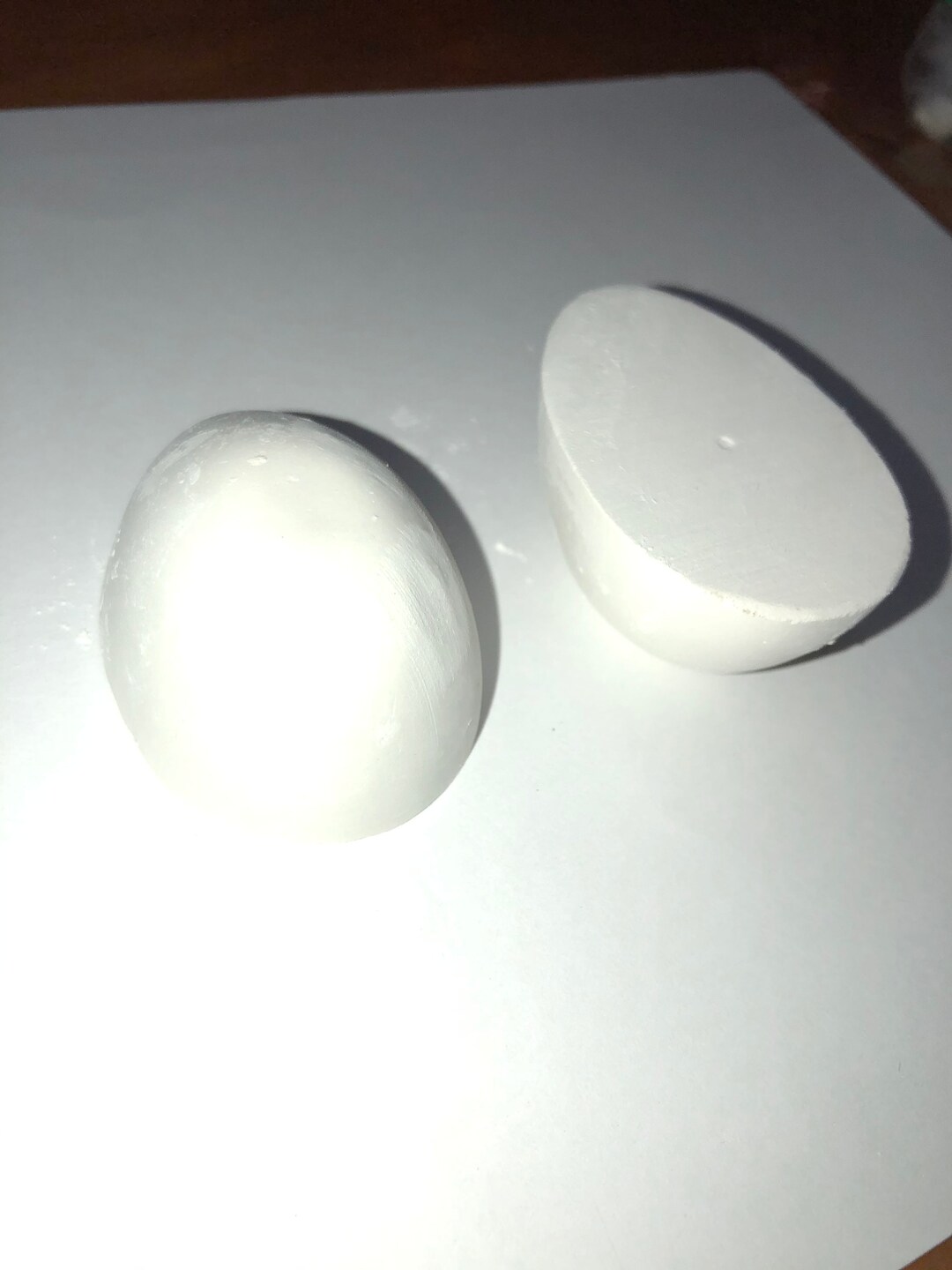 Ready to Paint Plaster of Paris DIY Craft 2 Piece Large Sized EGG