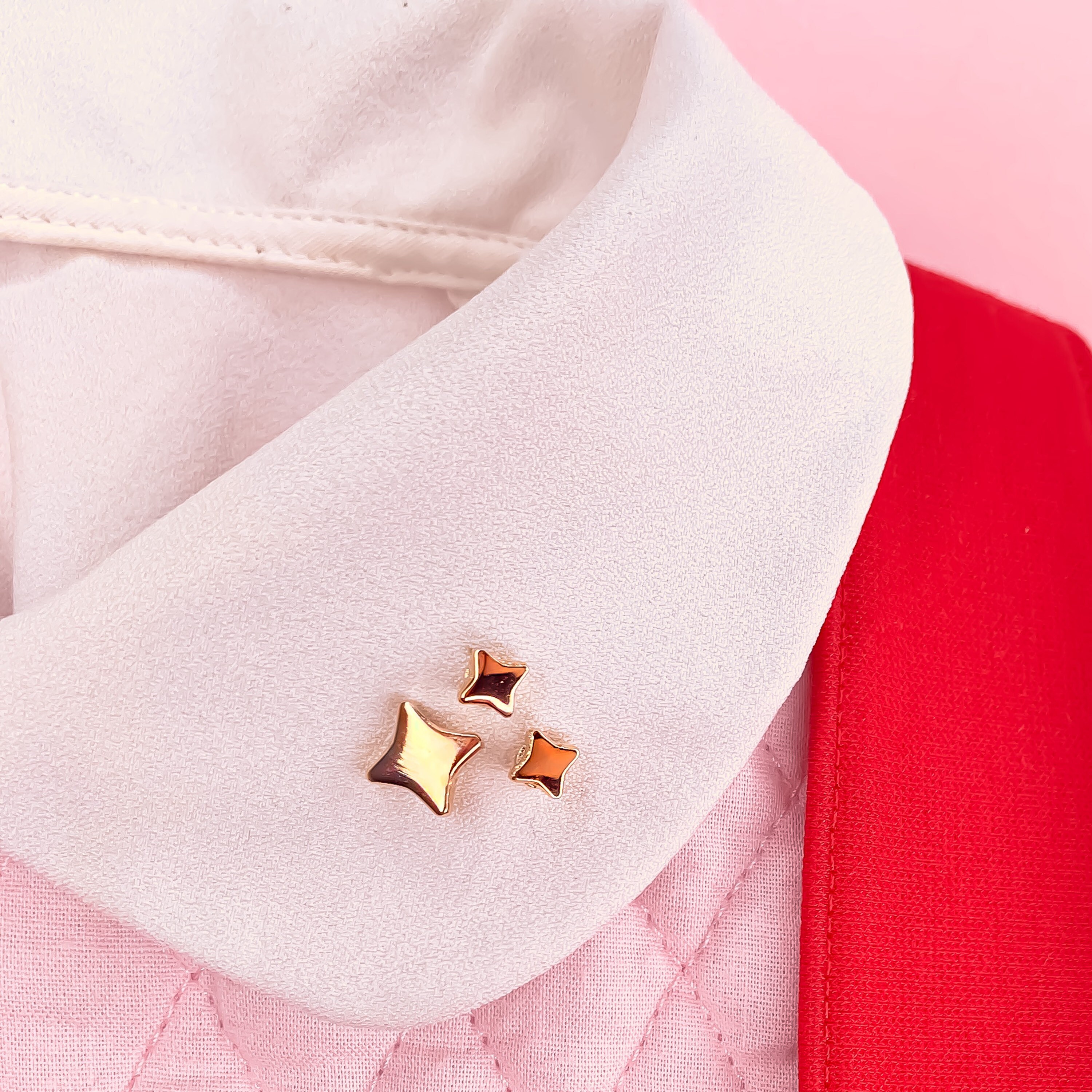 Gold Sparkle Star Lapel Pin Filler Set