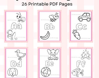 Alphabet Coloring Book for Kids: ABC Learning Activity (26 Printable Pages)
