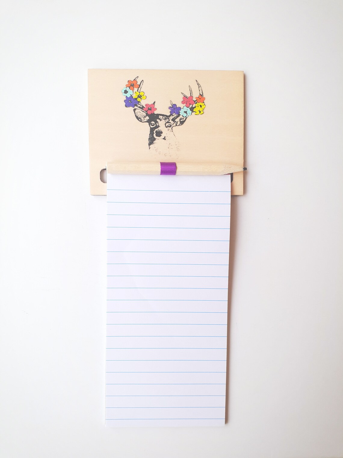 Fridge notepad holder Deer Refrigerator Etsy