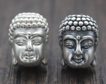 1PC Sterling Silver Buddha Bead,Happy Buddha Bead,3D Buddha Beads Spacer,Happy Buddha Spacer Bead